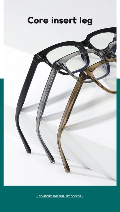 Men's Anti Blue Light Reading Glasses Brand Design Myopia Prescription Glasses Men Simple Optical Eyewear Glasses Frame