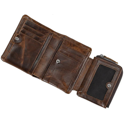 Portefeuille de luxe de marque de créateur pour homme, porte-cartes en cuir véritable souple, petit porte-monnaie pour pièces de monnaie et cartes de crédit, portefeuilles masculins à glisser dans les poches.
