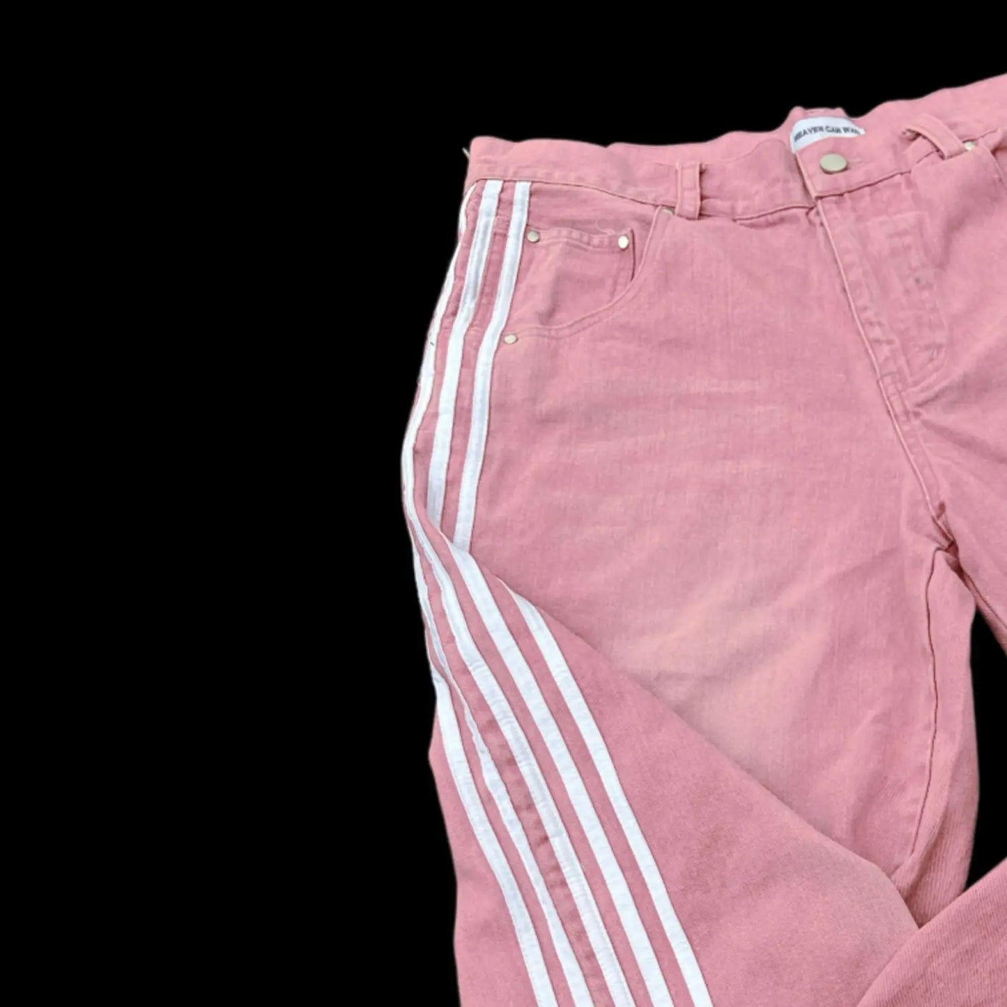 Y2K American Retro High Waisted Jeans Loose Wide Leg Pants Harajuku Style Street Striped Gothic Niche Design Casual Pants