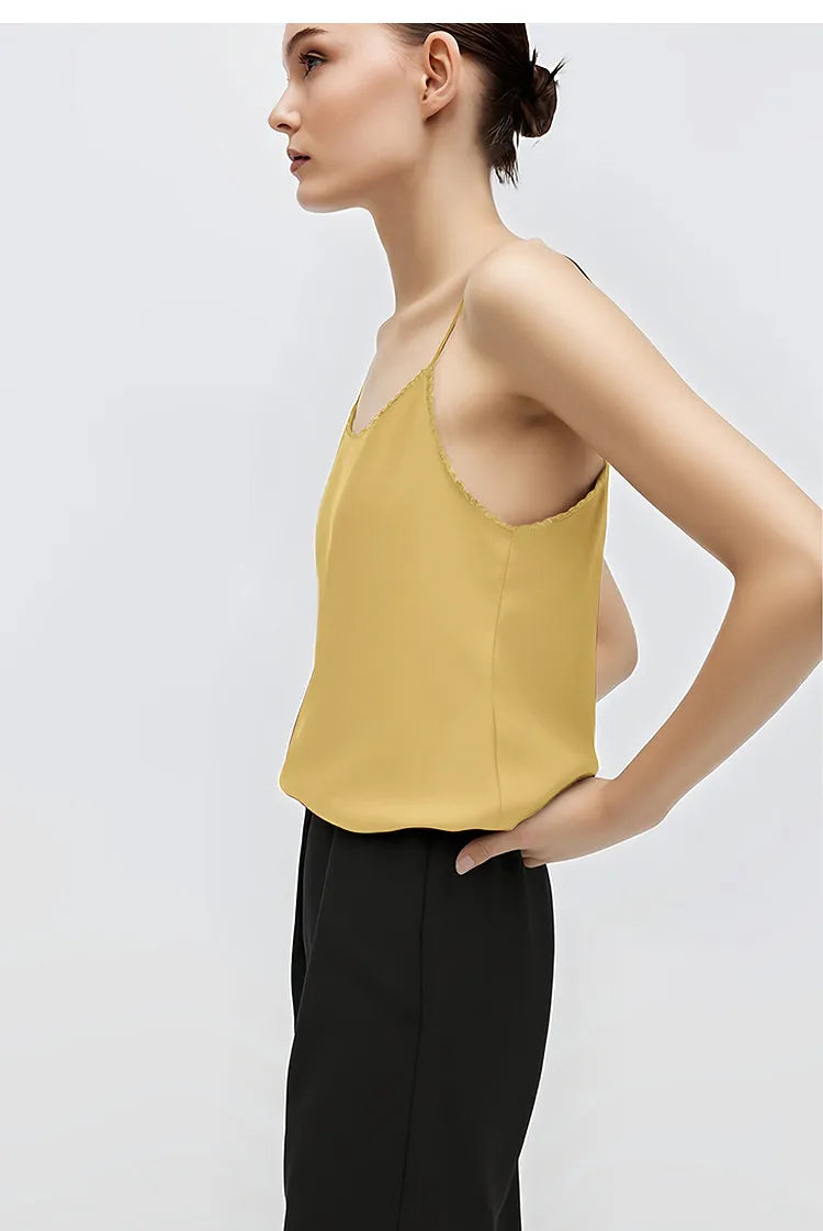 Women's Camisole Top 2026 Summer U-Neck Sleeveless Luxury High-quality Satin Vest For Women Strap Layer Tank Tops 12622085