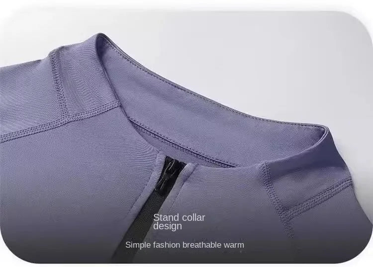 Running jacket men's autumn outdoor training jacket autumn and winter new fashion versatile zipper thin sports top outdoor marat