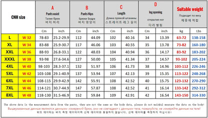 Extra Big Size Jeans Men High Elastic Waist Baggy Denim Pant Male Plus Large Loose Slim Fit Cowboy Trouser 8XL 6XL Classic Black