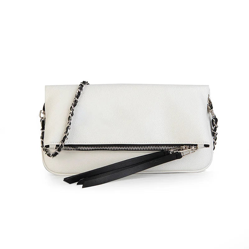 Luxury Design Bag for Women Fashionable Black Leather Ladies Crossbody Bag 2026 New Style Retro Single Shoulder Envelope Bag