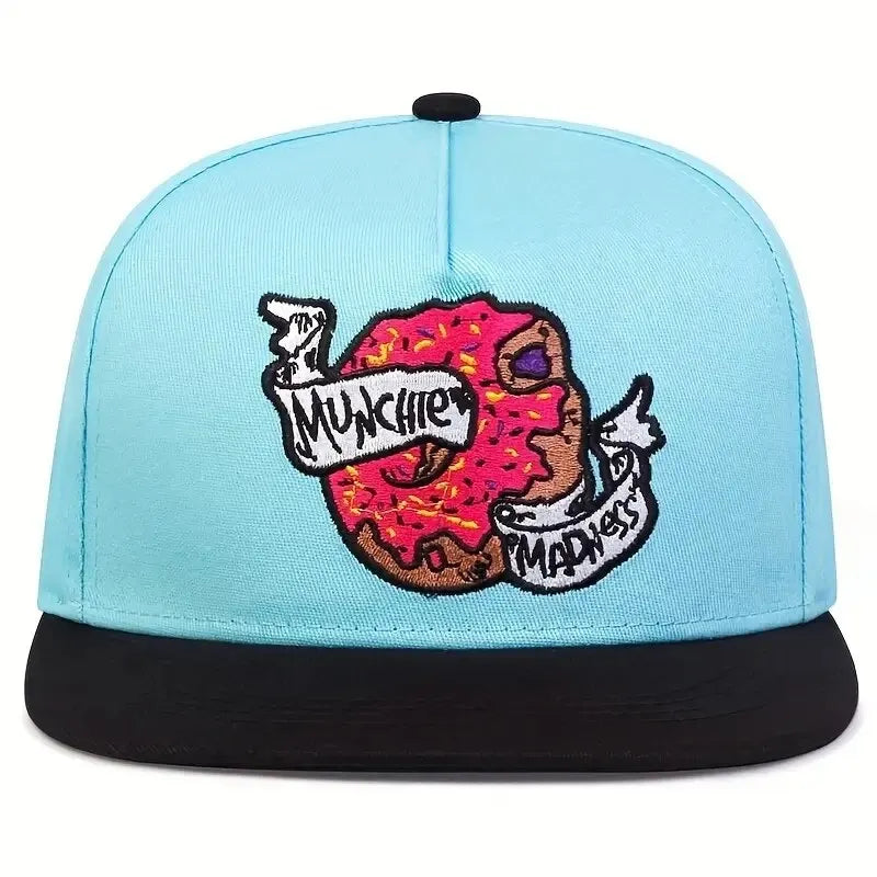Unisex Doughnut Embroidery Hip-hop Hats Outdoor Adjustable Casual Baseball Caps Sunscreen Hat