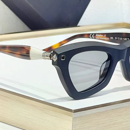 Cat Eye MaskeJ7 Handmade Classical Sunglasses Thick Acetate Irregular Germany Brand Design Luxury Fashion Trendy UV400 Men Women