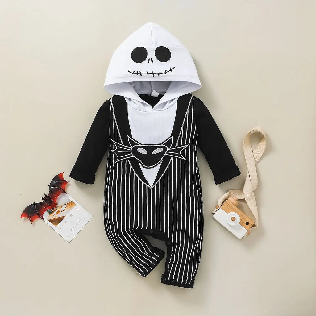 0-24Months Baby Boys Jumpsuits Halloween Costumes Children Halloween Cosplay Party Boy Clothes Long-sleeved Hoodie