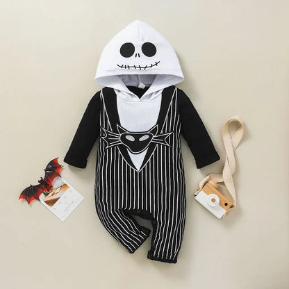 0-24Months Baby Boys Jumpsuits Halloween Costumes Children Halloween Cosplay Party Boy Clothes Long-sleeved Hoodie