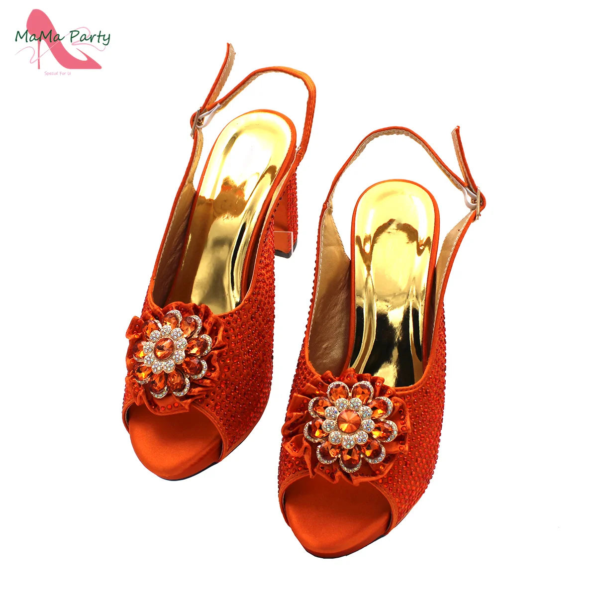 African Mature Women Shoes and Bag to Match in Teal Color Comfortable Heels with Platform for Garden Party