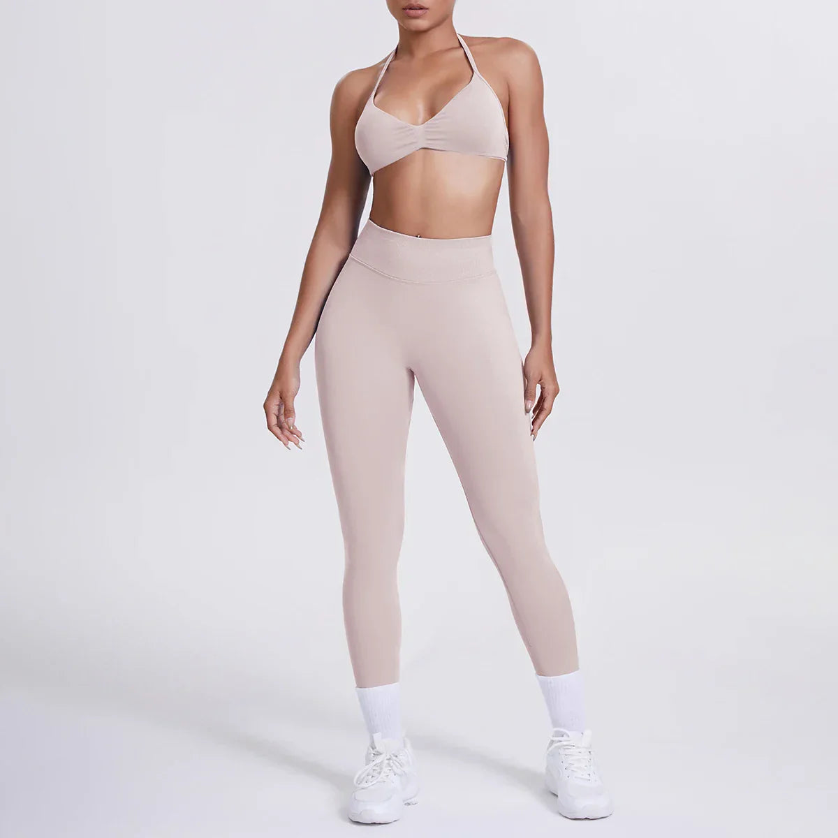 Women 2pcs Patchwork Sport Yoga Suit Training Sleeveless Sport Gym Tops Tummy Control Slimming Booty Leggings Yoga Suit Sports