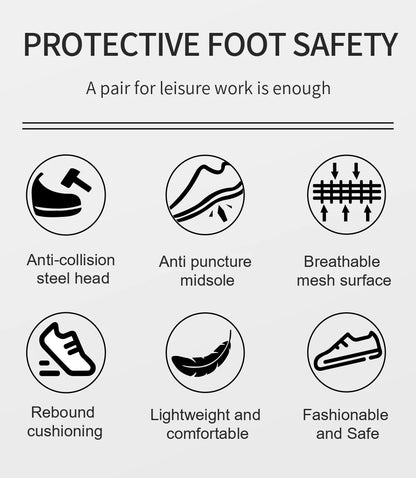 New 2026 Fashion Men Work Safety Boots Anti-smashing Industrial Work Shoes Sneakers Anti-sand Boot Outdoor Ankle Male Footwear
