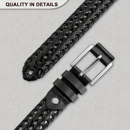 Men's Belt Casual Sports Hollow Woven Waistband Jeans Waistband, Gift for Dad or Boyfriend