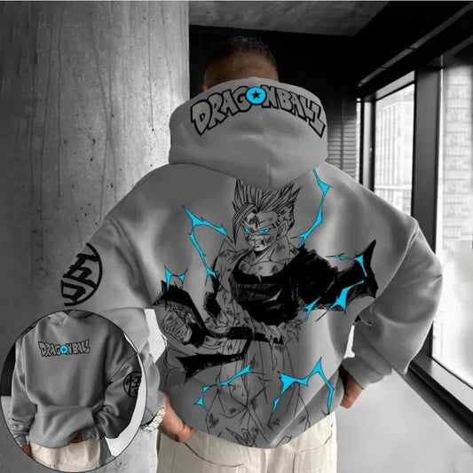 Dragon Ball Men's Hoodie Vegeta Japanese Anime Summer Boy Children's Sweater Y2k Harajuku Oversize Long Sleeve Parent-Child Wear