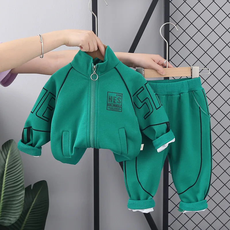 New Spring Autumn Baby Clothes Suit Children Boys Jacket Pants 2Pcs/Sets Kids Girls Clothing Infant Costume Toddler Tracksuits
