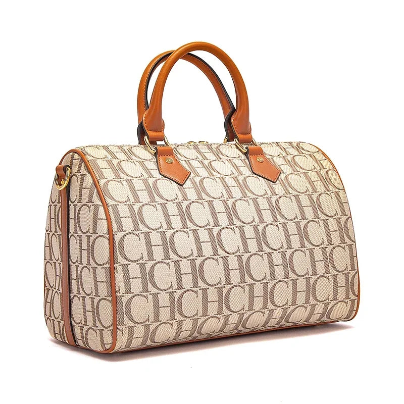 Autumn and Winter New Retro Classic Style Fashion Women's Handbag Letter Printing Design Large Capacity Women's Shoulder Bag
