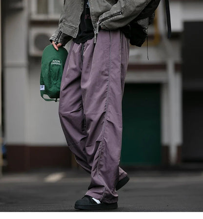 Korean Streetwear Waterproof Outdoor Utility Cargo Pants For Men Quick Dry Adjustable Hem Oversized Sport Casual Pants Trendy