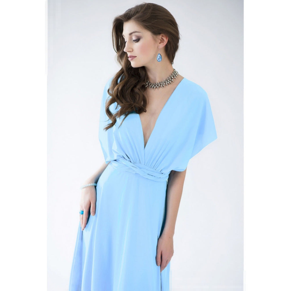 Sexy Women Multiway Wrap Convertible Boho Maxi Club Red Bandage Long Dress Party Bridesmaid Infinity Robe Longue Femme