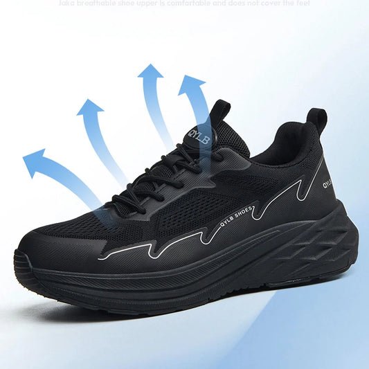 Protective work sneakers with plastic toe lightweight work shoes for men industry anti puncture Work Boots non-slip safety shoes