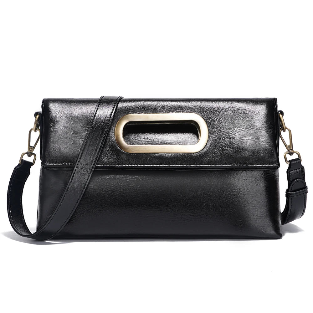 Vintage Genuine Leather Handbag for Women Large Capacity Brown Crossbody Designer Shoulder Bag 2026 Summer Beige Sac Bolsa