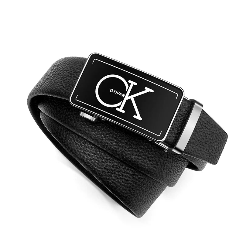 Men's Luxury Designer Belt - Automatic Alloy Buckle with 3.5cm Genuine Leather Belt for Business Suits Casual Belt Men