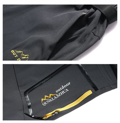 Men Summer UV-Proof Thin Pants SoftShell Outdoor Waterproof Camping Trekking Hiking Fishing Cycling Climbing Detachable Trousers