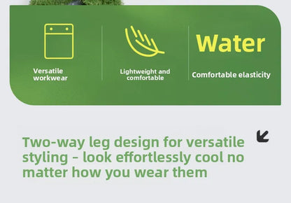 Men's Outdoor Hiking Pants 2026 Summer Sports Waterproof Straight Paratrooper Light Loose Mountaineering Pants
