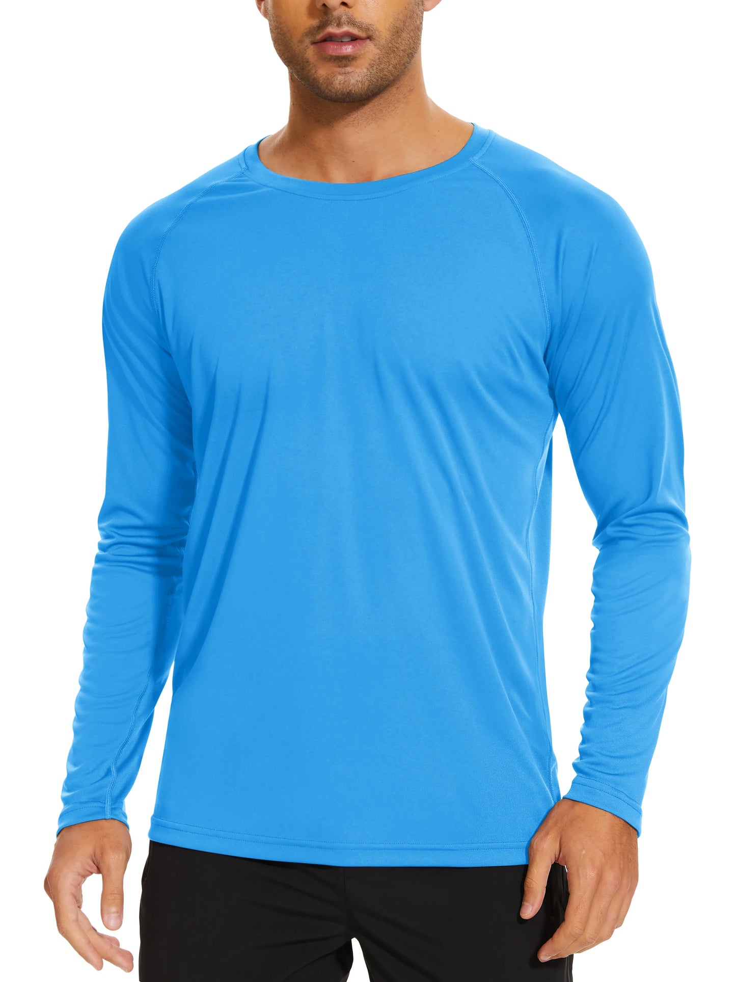 Men's Sun Protection T-shirts Summer UPF 50+ Long Sleeve Performance Quick Dry Breathable Hiking Fish T-shirts UV-Proof