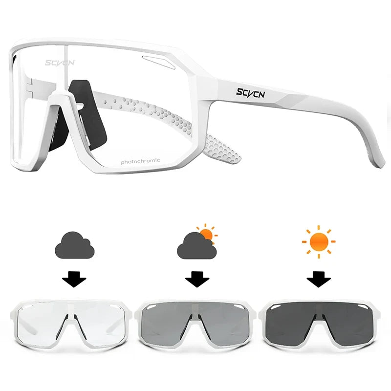 Photochromic Sports Sunglasses Cycling Glasses for Men Mountain MTB Bike Road Bicycle Cycle Goggles UV400 Women Driving