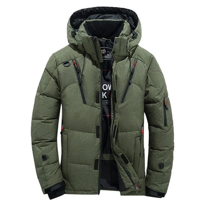 '-20 Degree Down Jacket Male Winter Parkas Men White Duck Down Jacket Hooded Outdoor Thick Warm Padded Snow Coat Oversize M-4XL