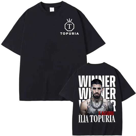 El Matador Ilia Topuria Vintage Graphic T Shirt Men's Clothing Fashion Gothic Oversized T Shirts Man Summer Tops Comfort T-shirt