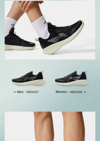 Men's Jogging Shoes LIGHT CLOUD Soft Breathable Running Shoes LiNing Leisure Sports Sneakers ARSV037