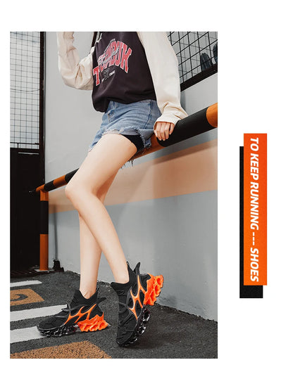 Men's Blade Type Shoes Breathable Shock Absorption Running Shoes  Non-Slip Shoes For Jogging Tennis Gym Casual Walking Sneakers