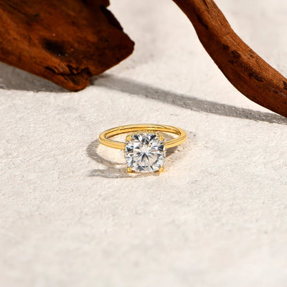 Cushion Cut 3.5ct Classical Moissanite Ring for Women DVVS1 Real 925 Sterling Silver For Engagement Wedding FineJewelry
