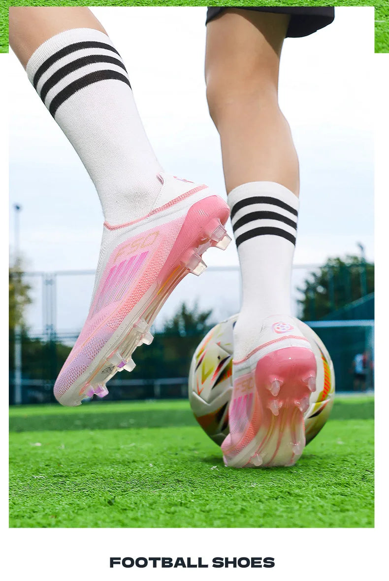 New Men's Soccer Shoes Sport Ultralight Football Boots Turf Comfortable Fg Grass Cleats Futsal Non Slip Outdoor Adult Non-Slip