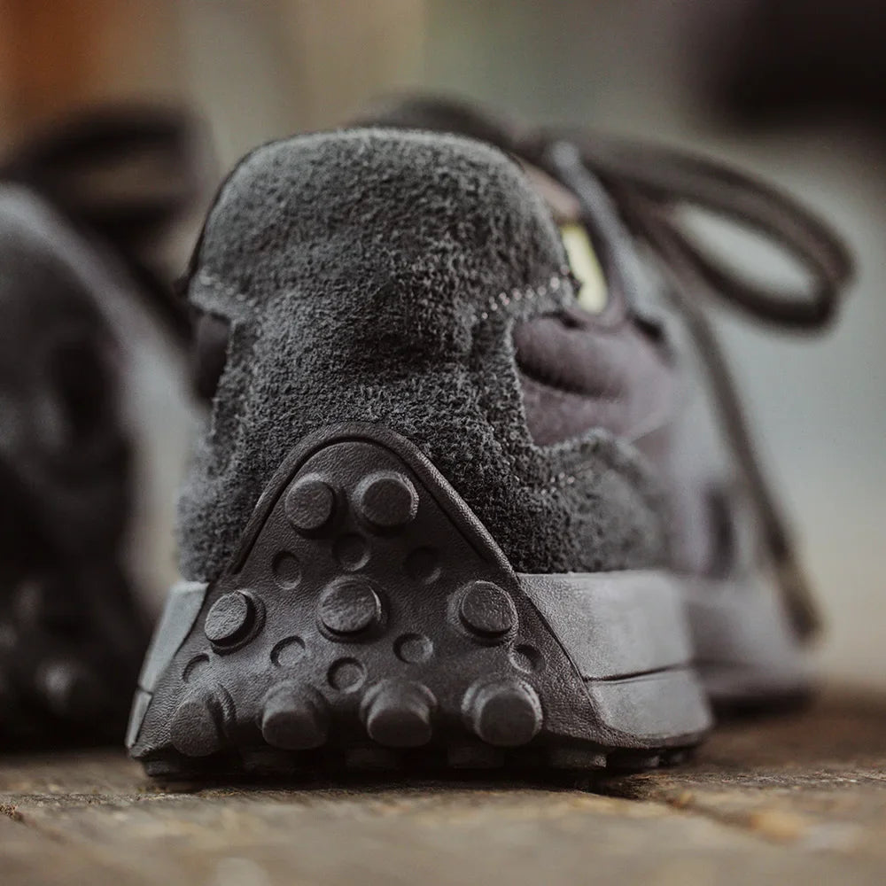 Spring Vintage Thick-soled Patchwork Black Sneakers Casual Breathable Jogging Shoes Low-top Lace-up Sporty Summer Shoes