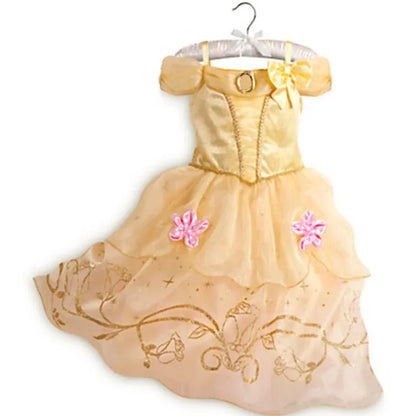 Girls Princess Dress Kids Disney Elsa Anna Snow White Aurora Sofia Rapunzel Cinderella Halloween Costume Children Birthday Party