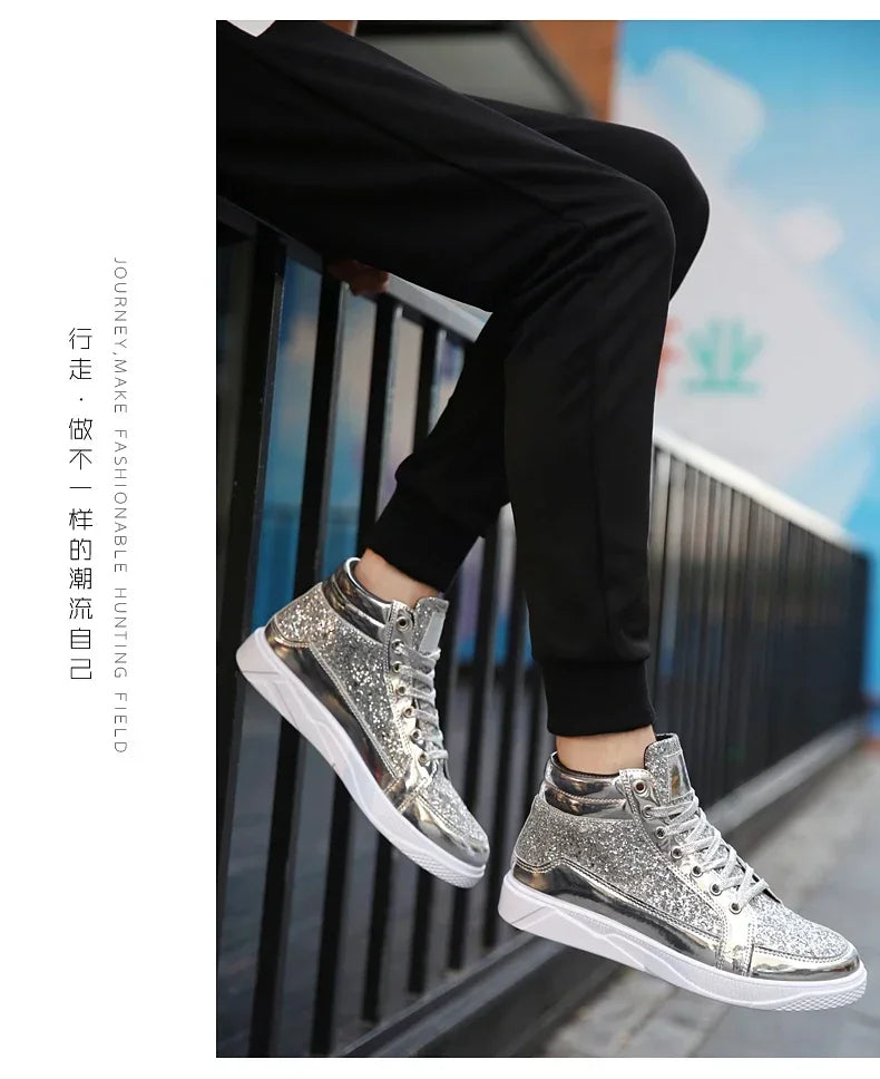 Mens Casual Shoes Non-slip Sports Outsole  Light High-top Men Fashion Boots Wear-resistant Male Sneakers 48