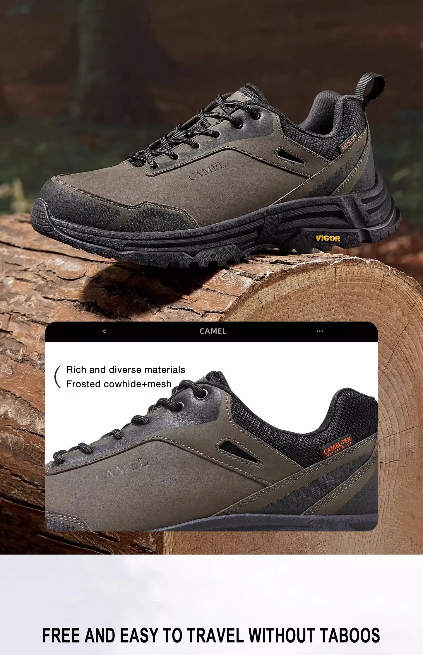 Men's Shoes Hiking Shoes Waterproof Wear-Resistant Outdoor Sports Sneakers Trekking Shoes for Men 2023 Autumn New