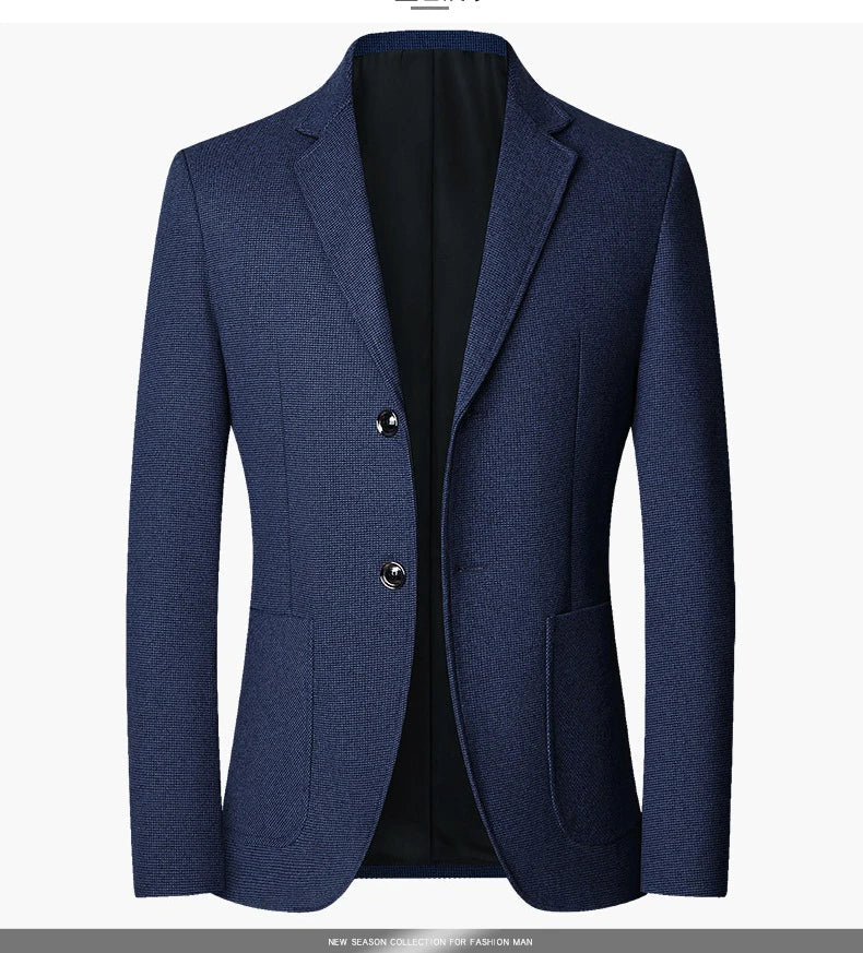 2025 Spring and Autumn New Six Color Checkered Non-iron  Suit Jackets for Men, Royal Blue Casual Blazer Masculino /blazer Hombre