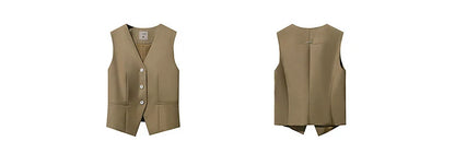 Women's Jackets 2026 Autumn New V-neck Vest Bud Shorts Separate Blazer Women's Fashionable Versatile Top Female 12641056