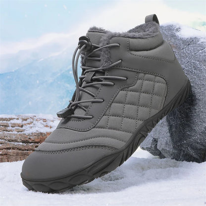 New Winter Booties Outdoor Waterproof Barefoot Boots For Men Ankle Boots Plush Warm Snow Shoes Non-slip Casual Sneakers Big Size