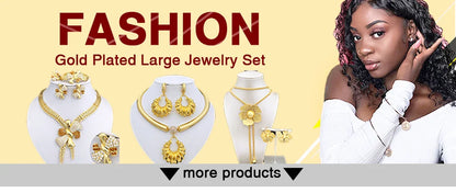 85CM Long Necklace Earrings For Women Adjustable Length Sweater Chain Gold Plated 3PCS Set Fashion Jewelry Wedding Party Gift