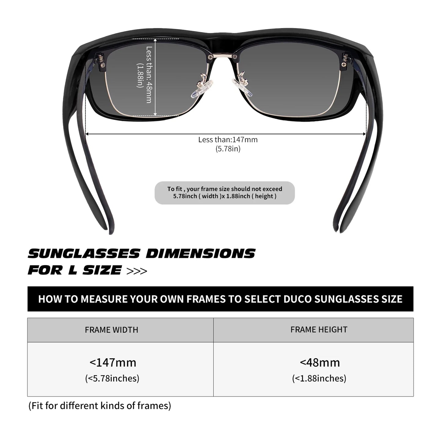Polarized Sunglasses for Men Women Fit Over Glasses Wraparound Sunglasses  lentes de sol mujer para hombre 8238
