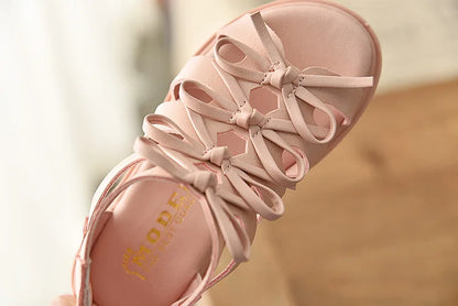 Size 21-36 Kids Sandals For Girl Summer Outdoor Beach Shoes Girls Gladiator Sandals Small Cute Bowknot Baby Toddler Girl Sandals