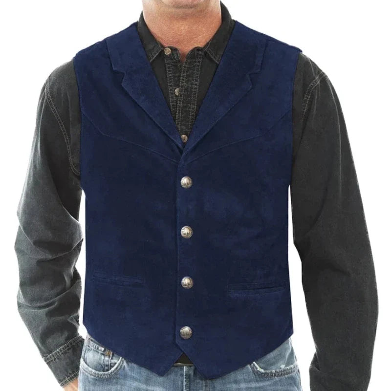 Men Vest Brown Frosted Velvet Solid With Lapel Business Casual Waistcoat For Formal Wedding Party Banquet Work Men Suit