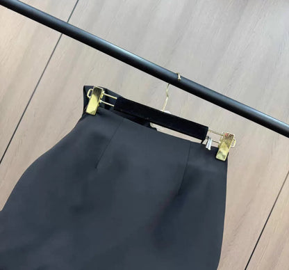 2026 Spring and Summer Design Sense Niche French Temperament Pleated Bow Streamer Hip Skirt for Women Ladies