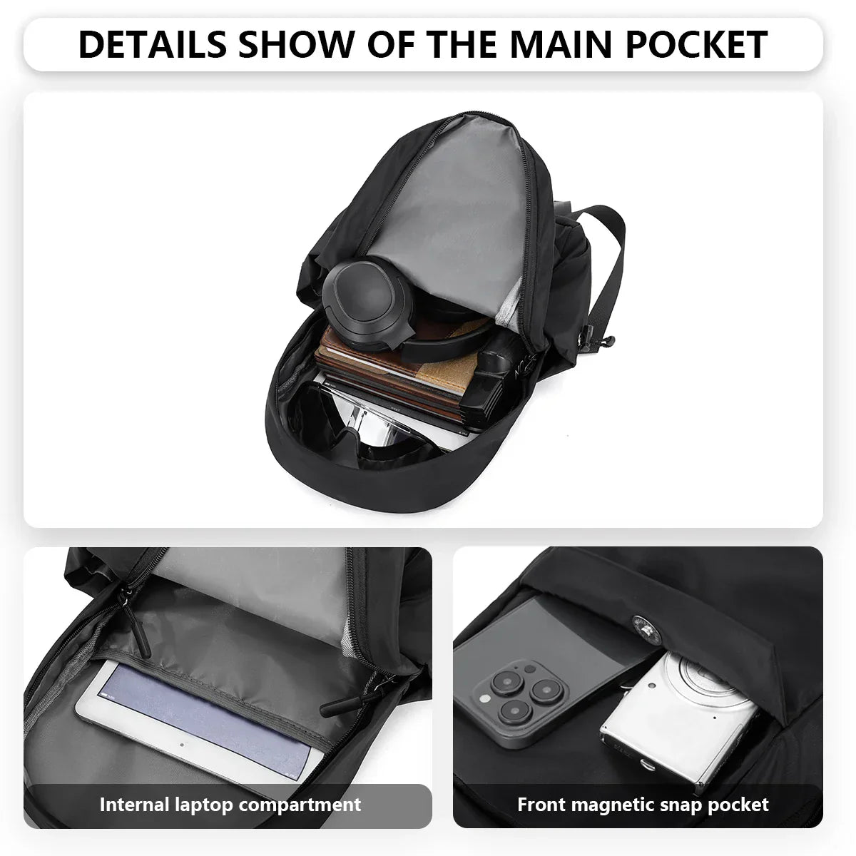 Lightweight Mini Backpack for Boys Travel, Versatile Outdoor Hiking and Mountaineering Bag, Small Backpack, Casual Small School Bag, Student Class, Fishing, Travel Conference