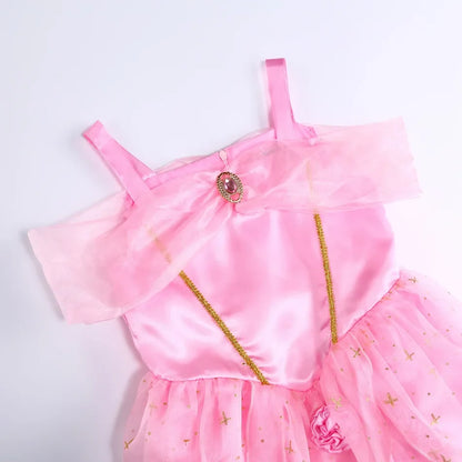 Aurora Dress for Girls Sleeping Beauty Costume Kids Birthday Halloween Party Disguise Dresses Up