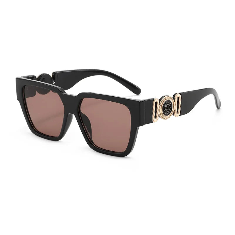 INS 2026 New Fashion Sunglasses Women Wide-leg Sun Glasses Men Trendy Brand Square Oversized Anti Blue Light Flat Mirror UV400