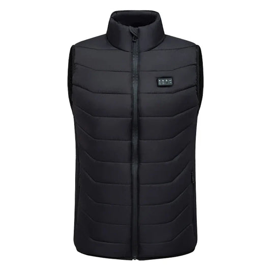 New Loose Casual Stand Up Collar Winter 28 Zone Intelligent Heating Vest Men'S Women'S Warm Electric Clip Coat (No Power Bank)
