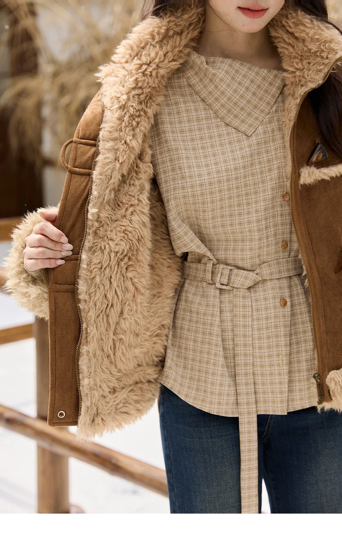 Women Casual Shirt 2025 Autumn Winter Fashion Belt Design Asymmetrical Retro Long Sleeves Shirt Women Clothes MXE88C2417